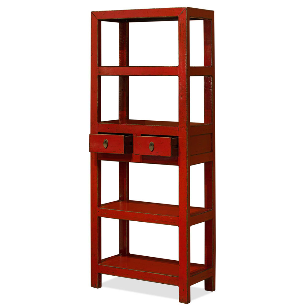 Elmwood Zen Style Asian Bookcase