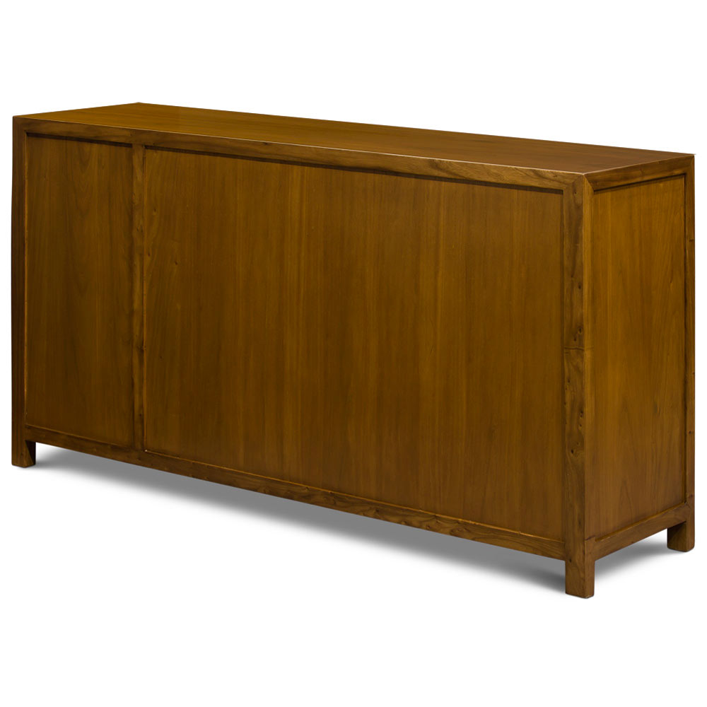 Light Walnut Elmwood Asian Tansu Sideboard