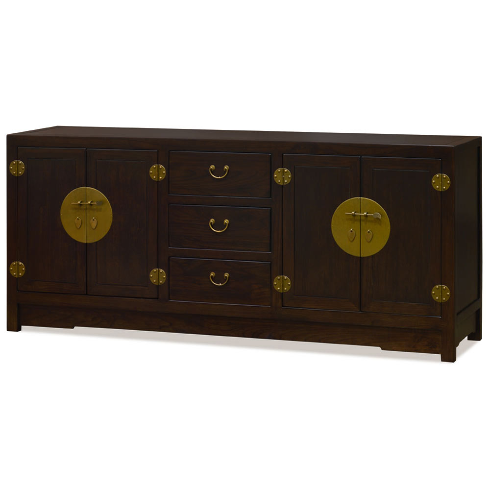 Dark Espresso Elmwood Chinese Grand Ming Sideboard - with FREE Inside Delivery