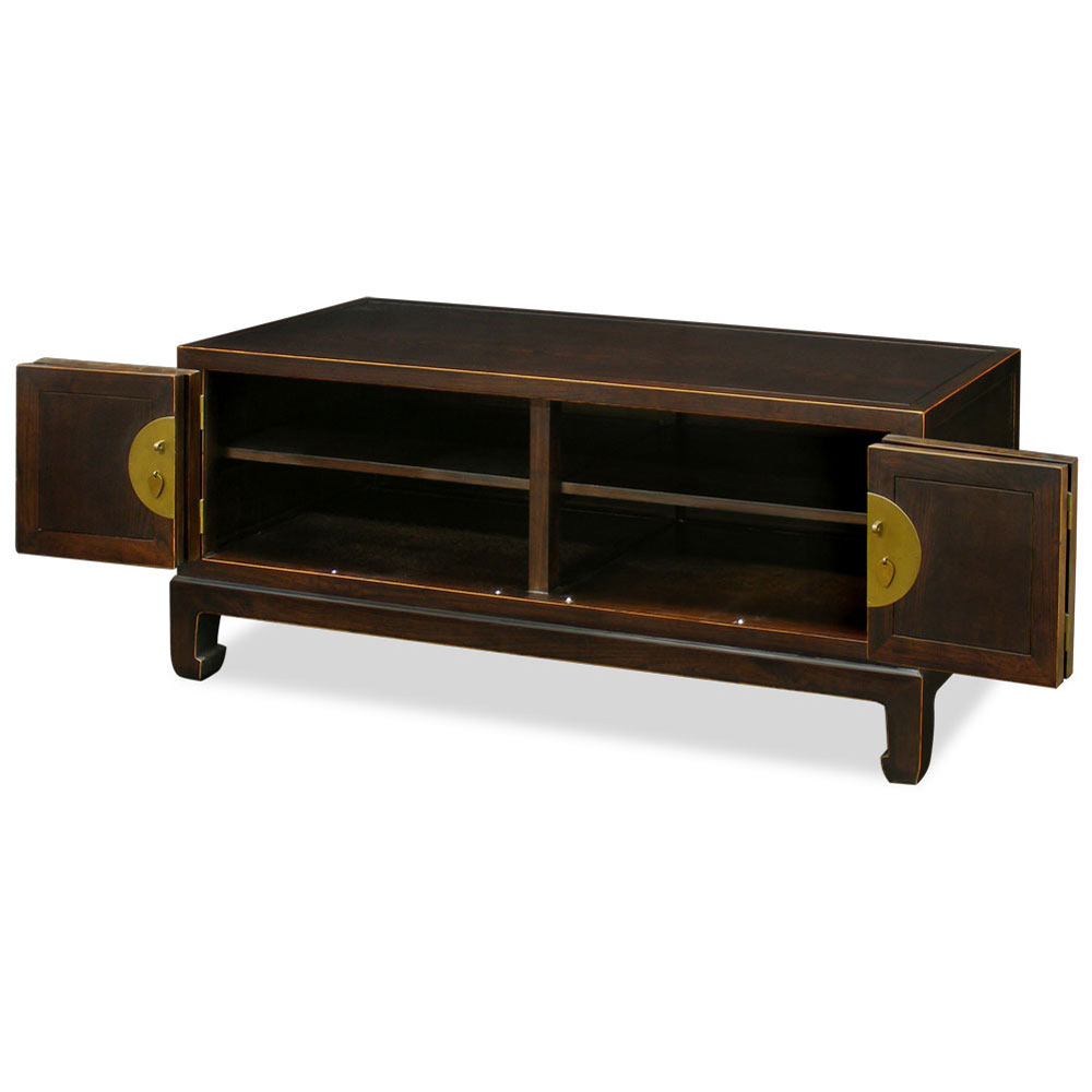 Espresso Elmwood Chinese Kang Media Cabinet