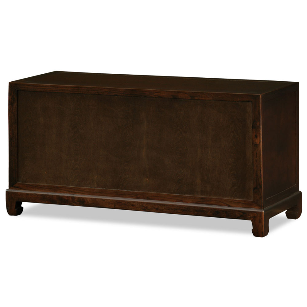 Espresso Elmwood Chinese Ming Petite Media Cabinet