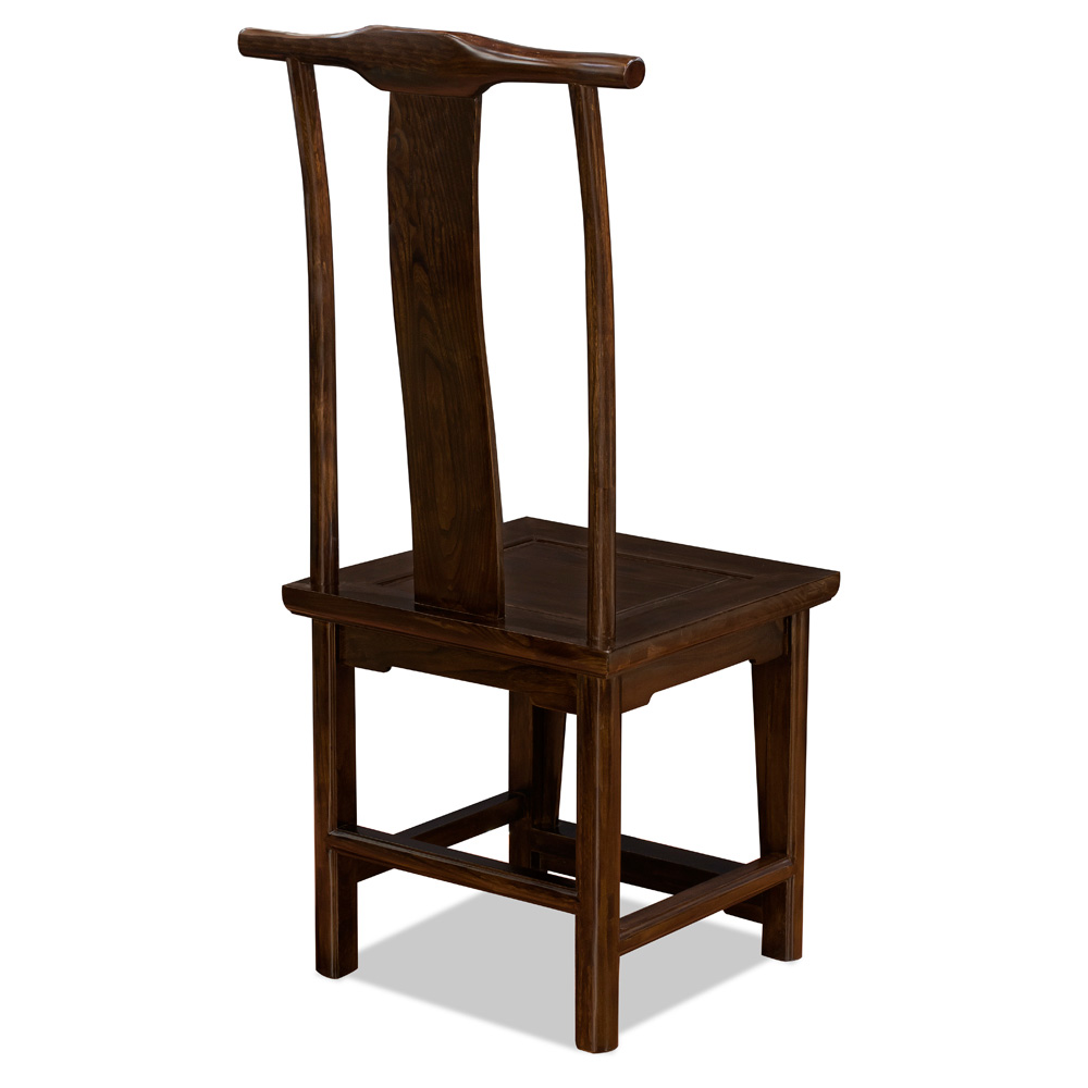 Dark Brown Elmwood Chinese Ming Official's Chair