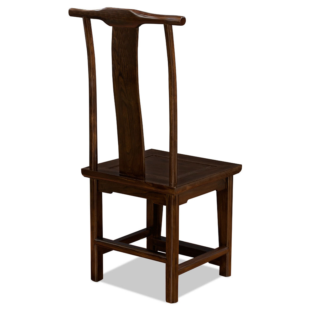 Dark Brown Elmwood Chinese Ming Official's Chair