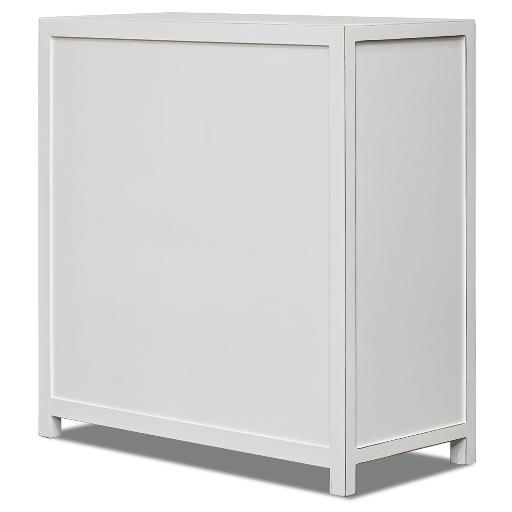 White Lacquer Elmwood Chinese Ming Armoire