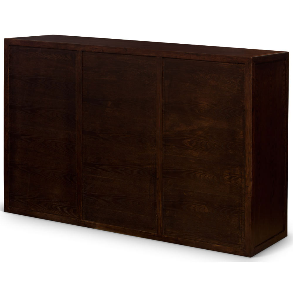 Dark Espresso Elmwood Chinese Ming Chest of 12 Drawers