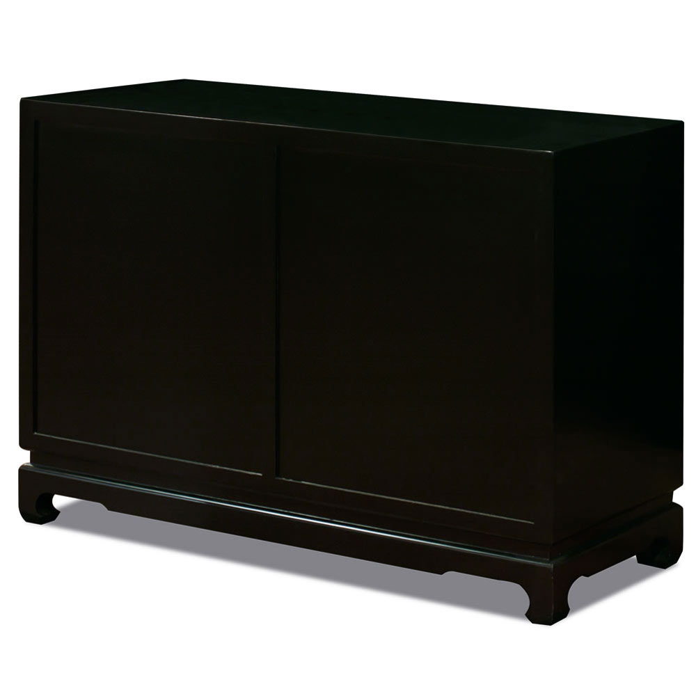 Black Elmwood Chinese Ming Chest of Drawers