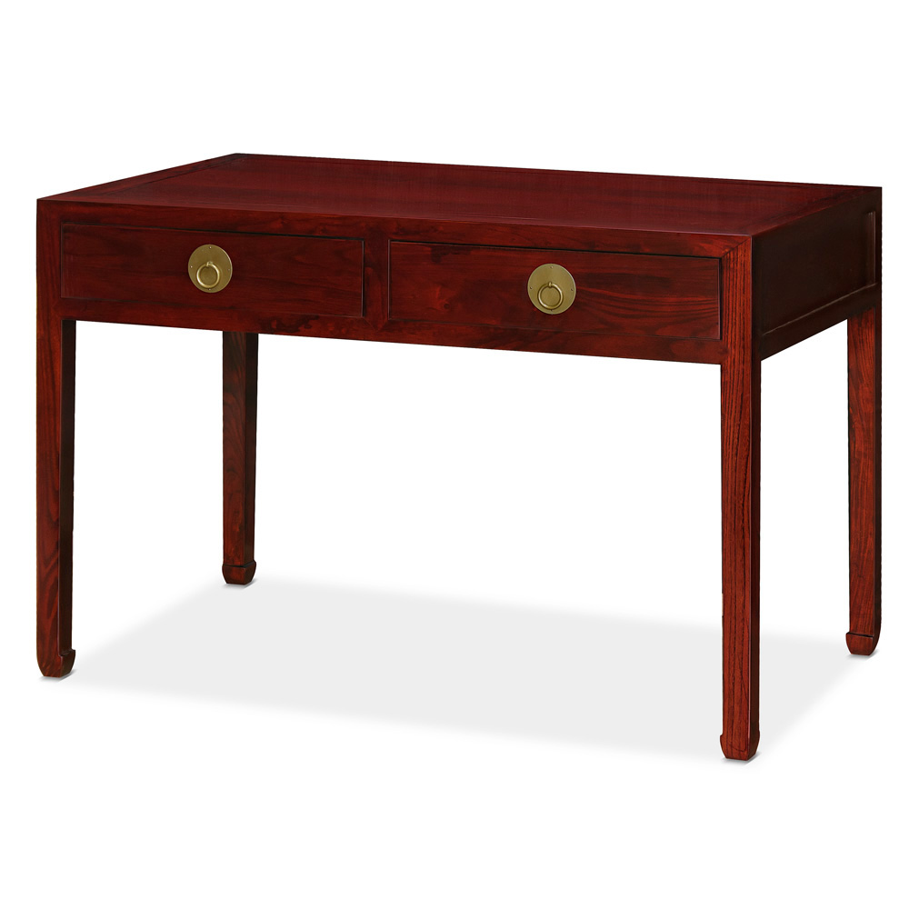 Cherry Elmwood Chinese Ming Desk with 2 Drawers