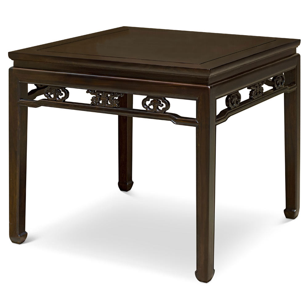 Dark Espresso Elmwood Ba Xian Oriental Dining Set