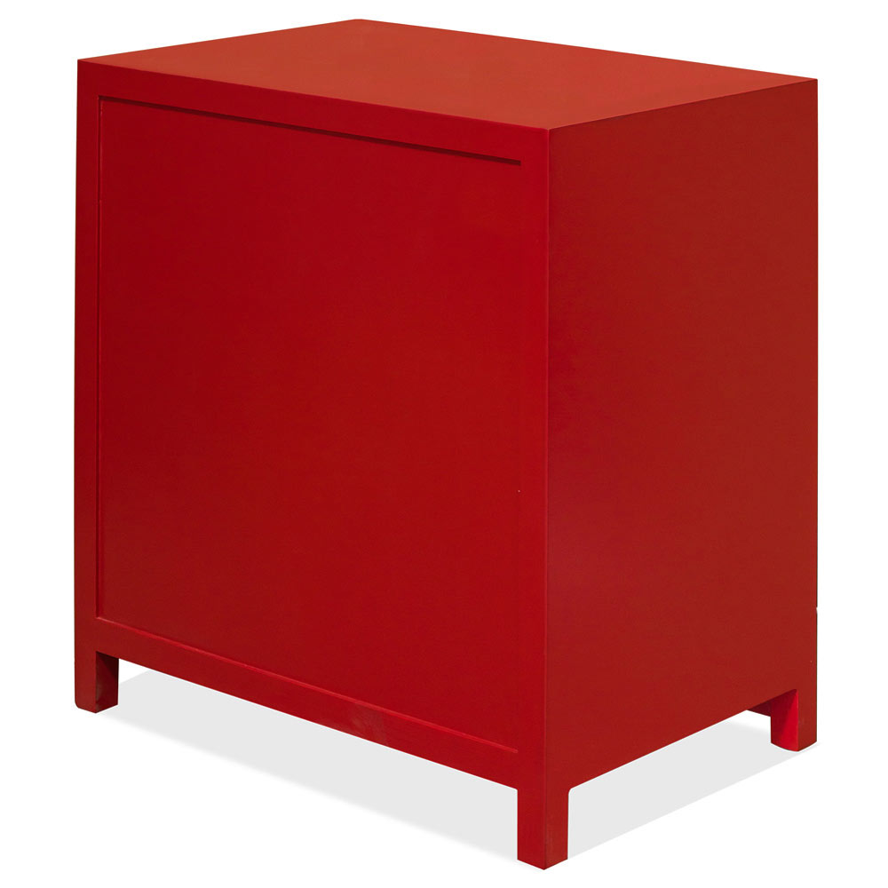 Red Elmwood Chinese Ming Vanity Cabinet