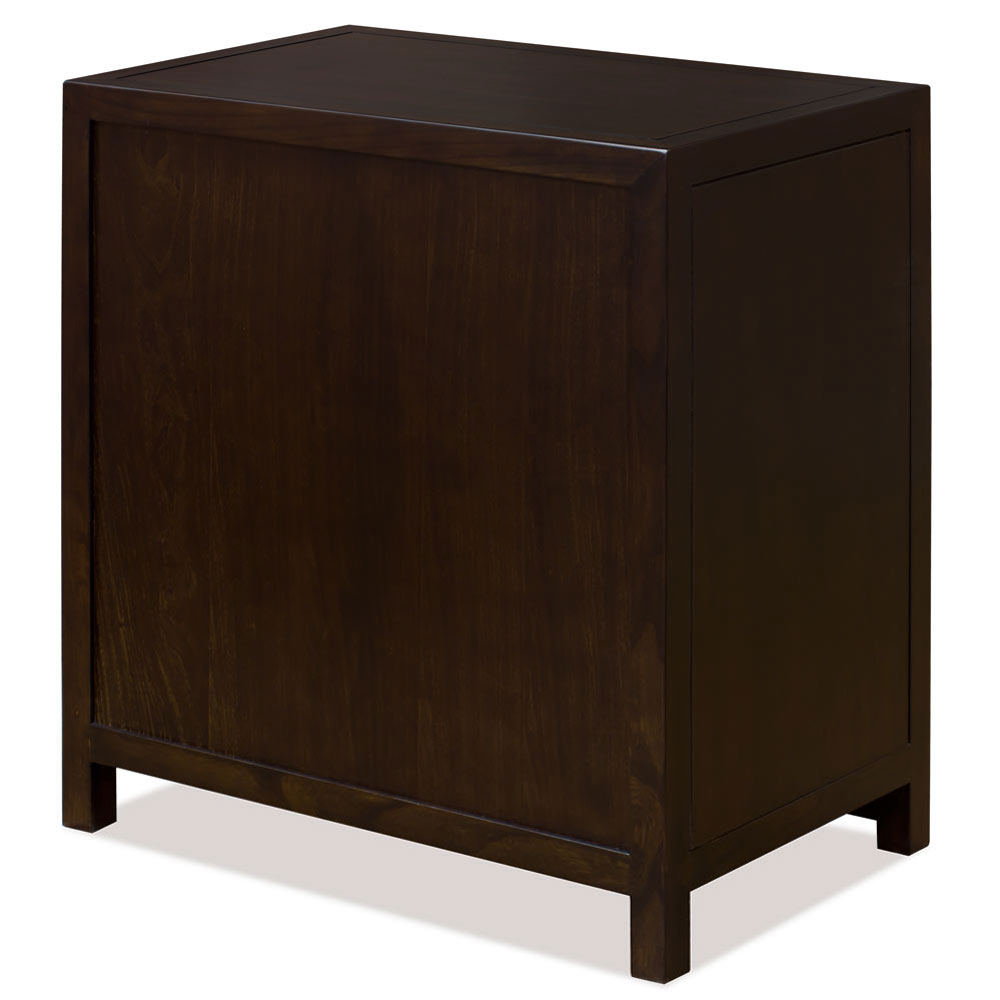 Dark Espresso Elmwood Chinese Ming Vanity Cabinet