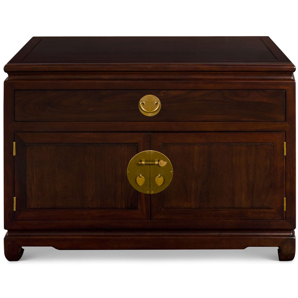 Dark Espresso Elmwood Asian Ming Cabinet