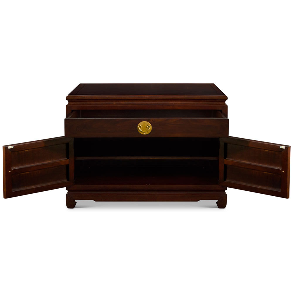 Dark Espresso Elmwood Asian Ming Cabinet