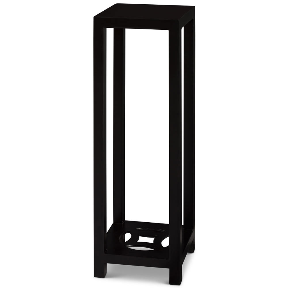 Matte Black Finish Elmwood Ning Chou Design Pedestal