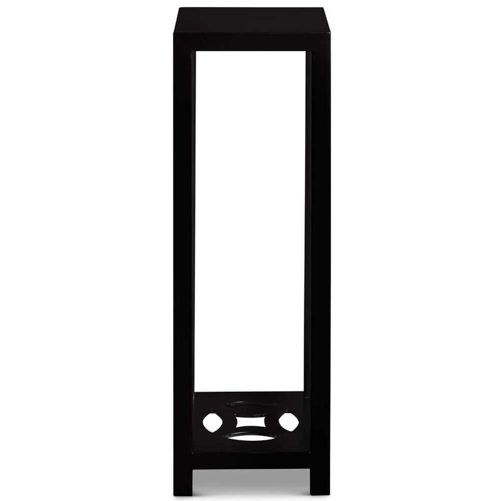 Matte Black Finish Elmwood Ning Chou Design Pedestal