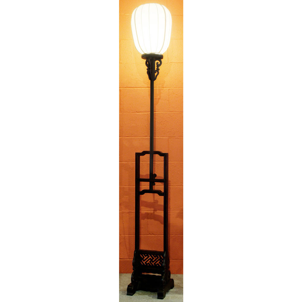 Elmwood Tall Imperial Asian Lantern with White Shade