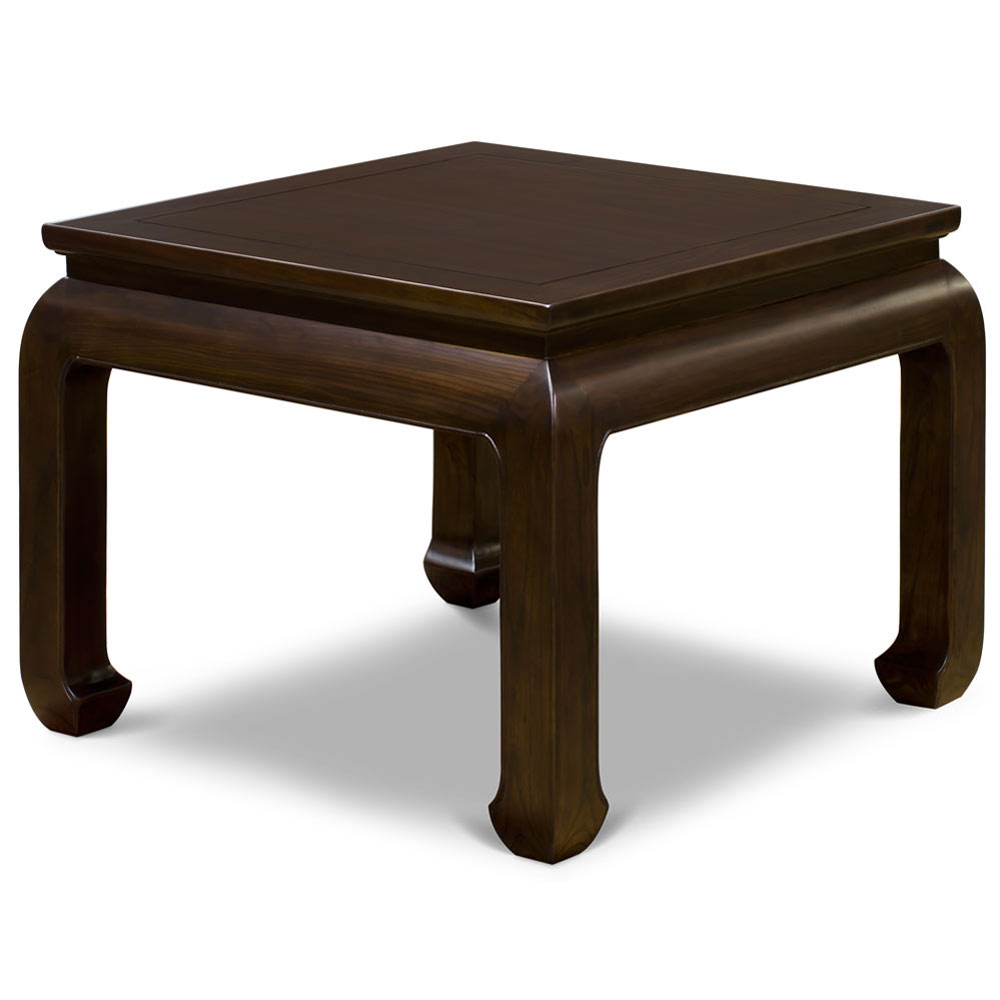 Dark Espresso Elmwood Chinese Ming Style Lamp Table