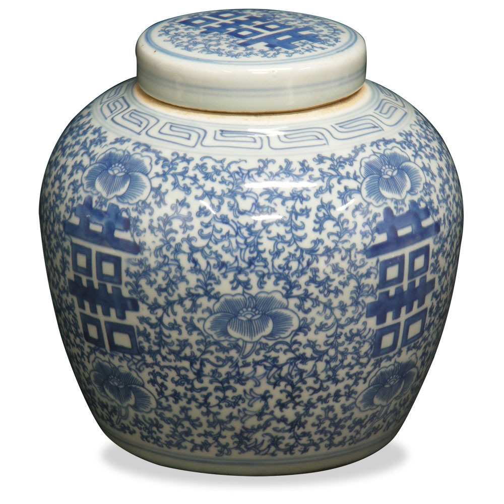 Q'ing Double Happiness Porcelain Jar