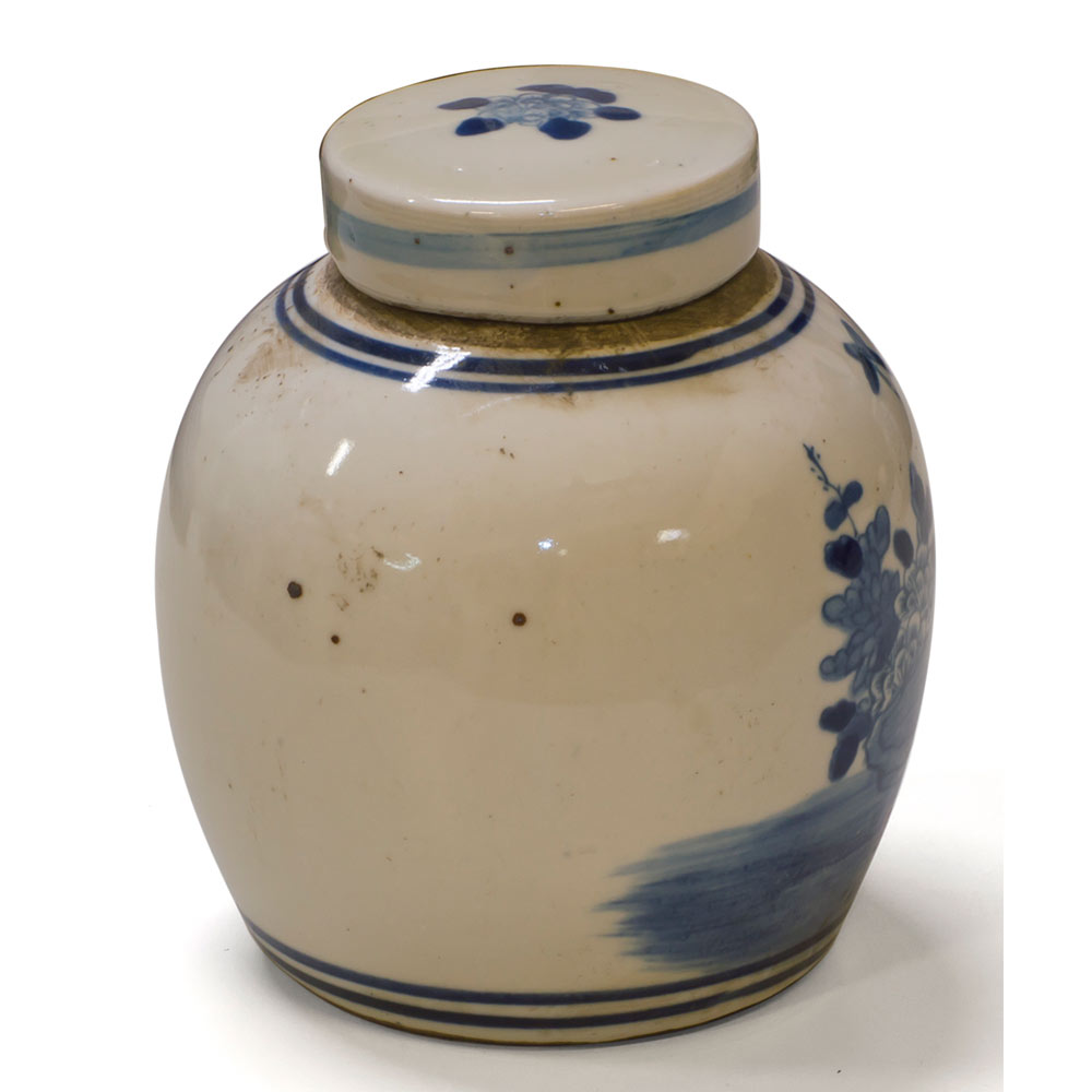 Blue and White Porcelain Flower and Bird Oriental Jar