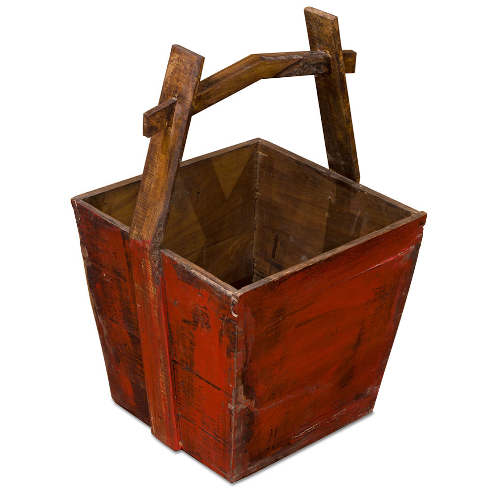 Vintage wooden water bucket on Craiyon