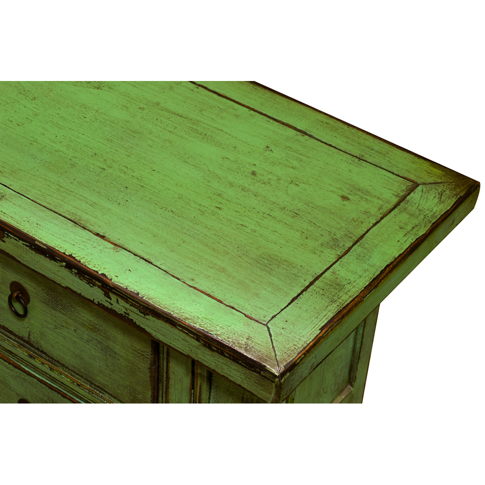 Distressed Mint Green Elmwood Kang Cabinet