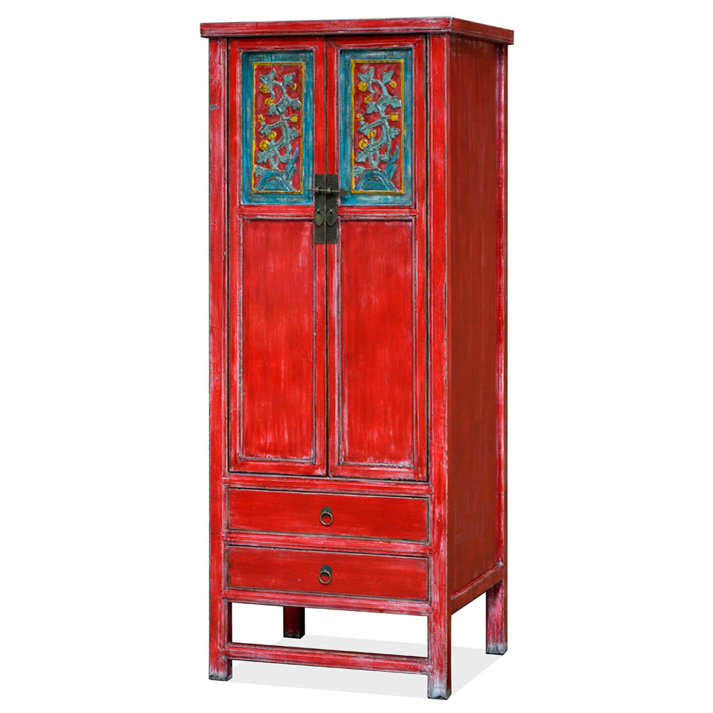 Vintage Elmwood Mandarin Qing Dynasty Armoire