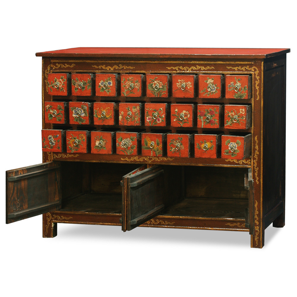 Hand Painted Tibetan Chest of Drawers