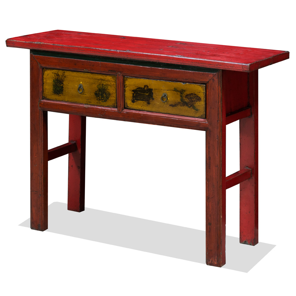 Vintage Elmwood Village Oriental Console Table