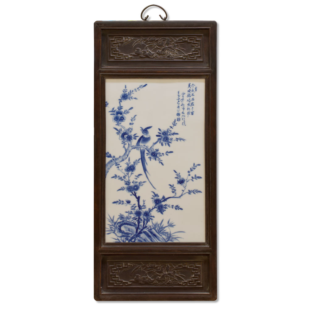Blue and White Porcelain Four Season Chinese Wall Plaque Set