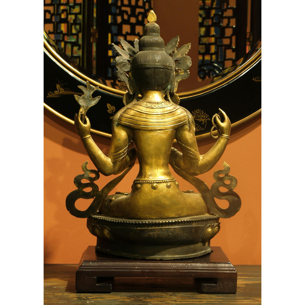 Bronze Sitting Tibetan Buddha Sculpture