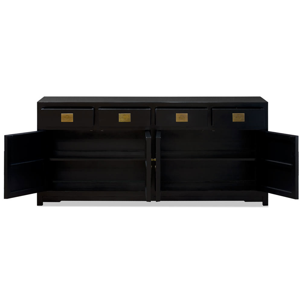 Black Elmwood Asian Zen Sideboard