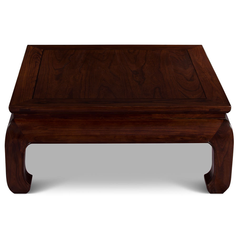 Dark Espresso Elmwood Ming Square Asian Coffee Table