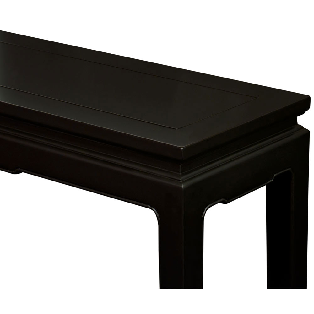 Black Elmwood Zen Style Asian Console Table