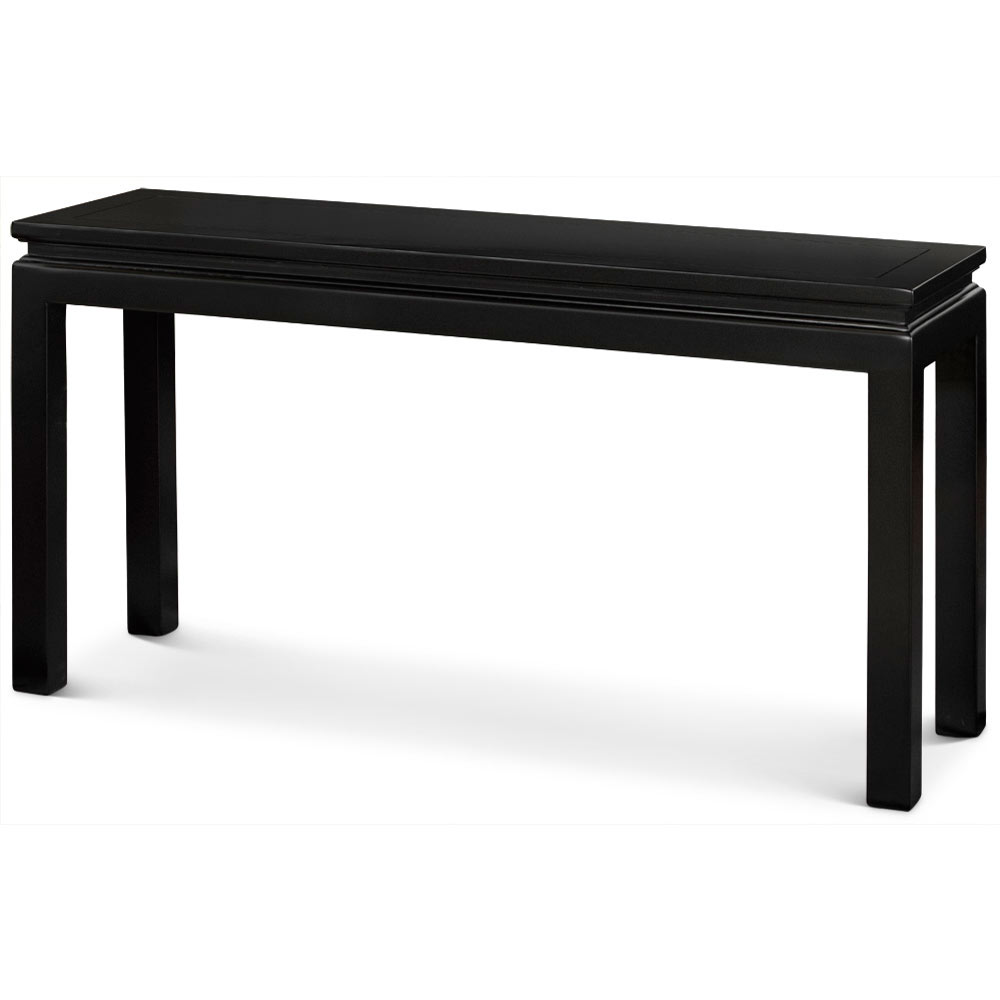 Black Elmwood Zen Style Asian Console Table