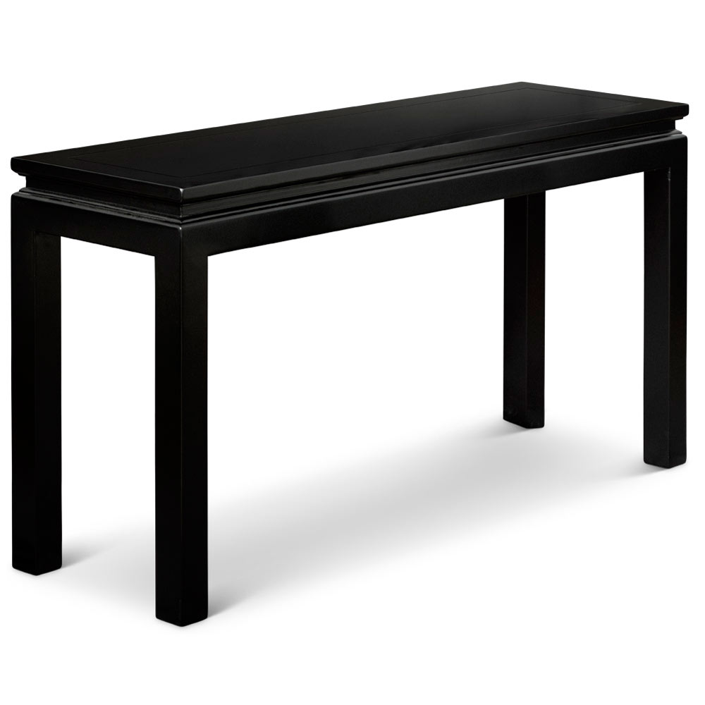 Black Elmwood Zen Style Asian Console Table