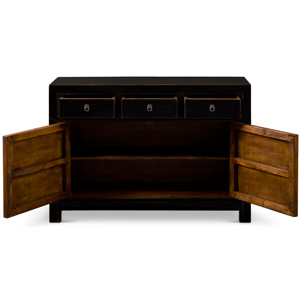 Black Elmwood Ming Oriental Cabinet