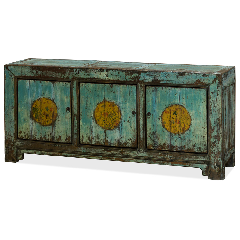 Vintage Elmwood Tibetan Cabinet