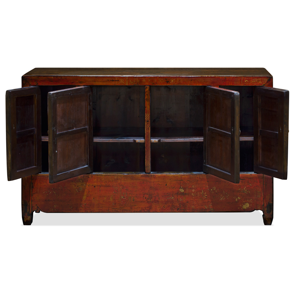 Vintage Elmwood Dong Bei Cabinet