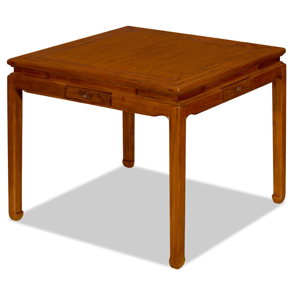 Natural Finish Elmwood Chinese Mahjong Game Table