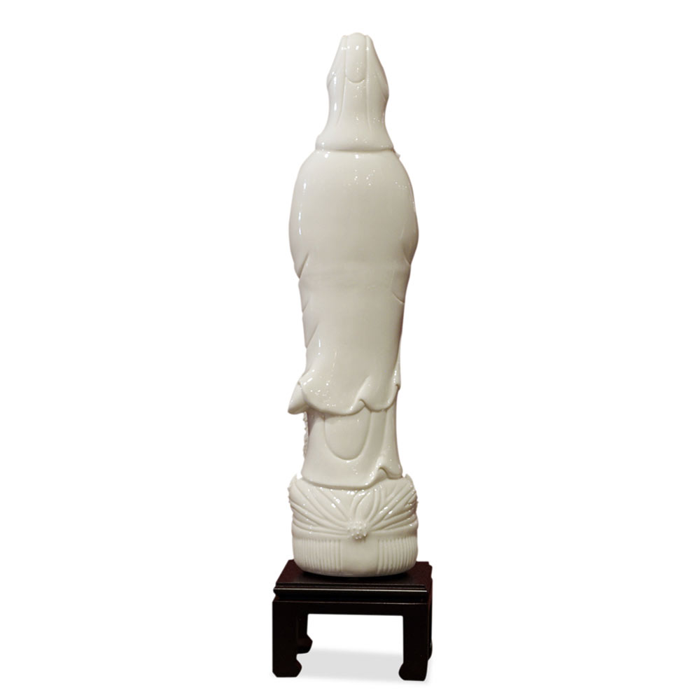 White Porcelain Guanyin Asian Statue