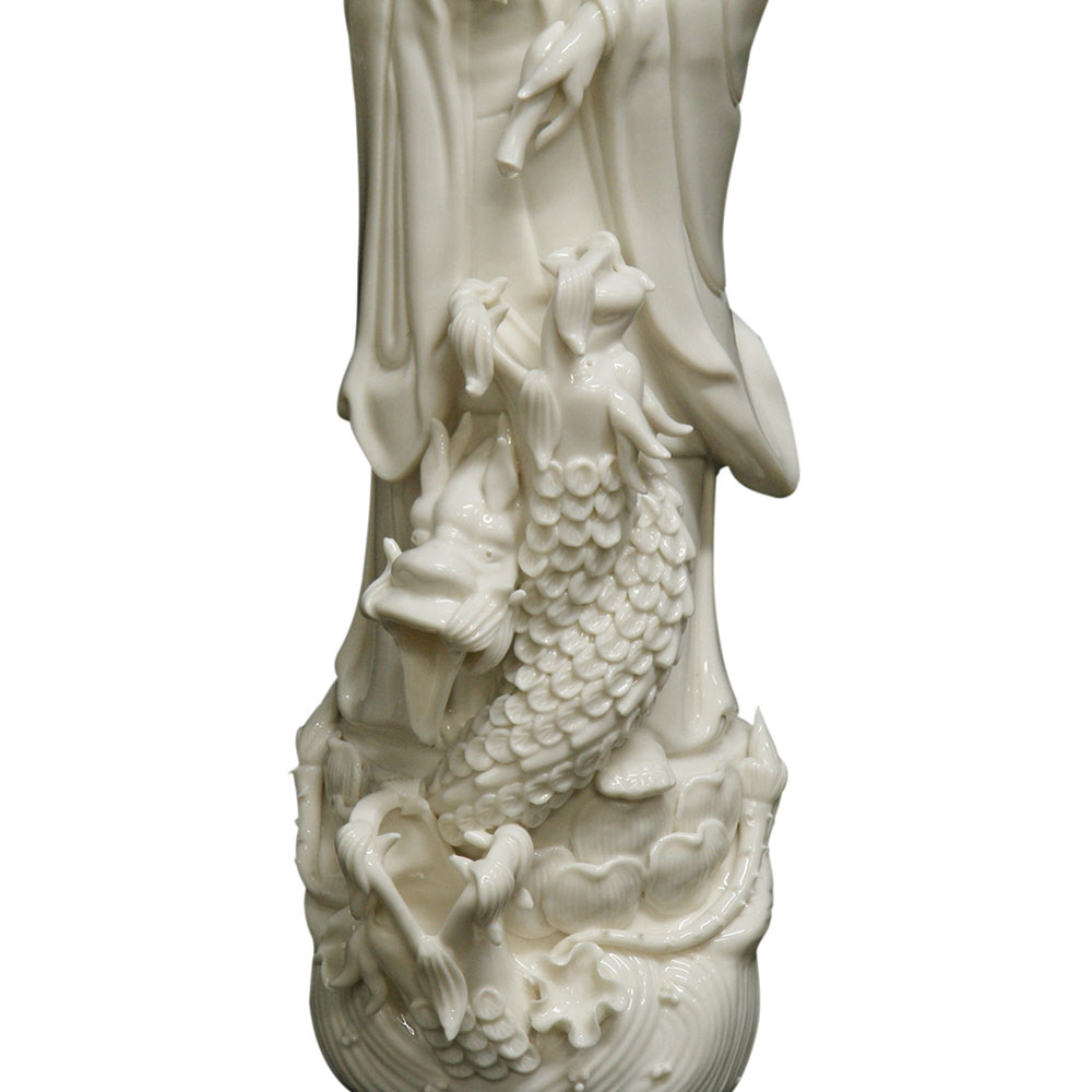 White Porcelain Guanyin Asian Statue