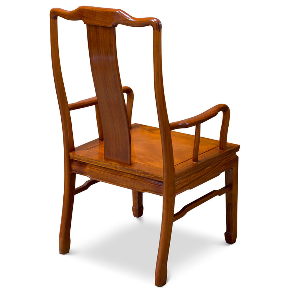 Natural Finish Rosewood Chinese Longevity Arm Chair