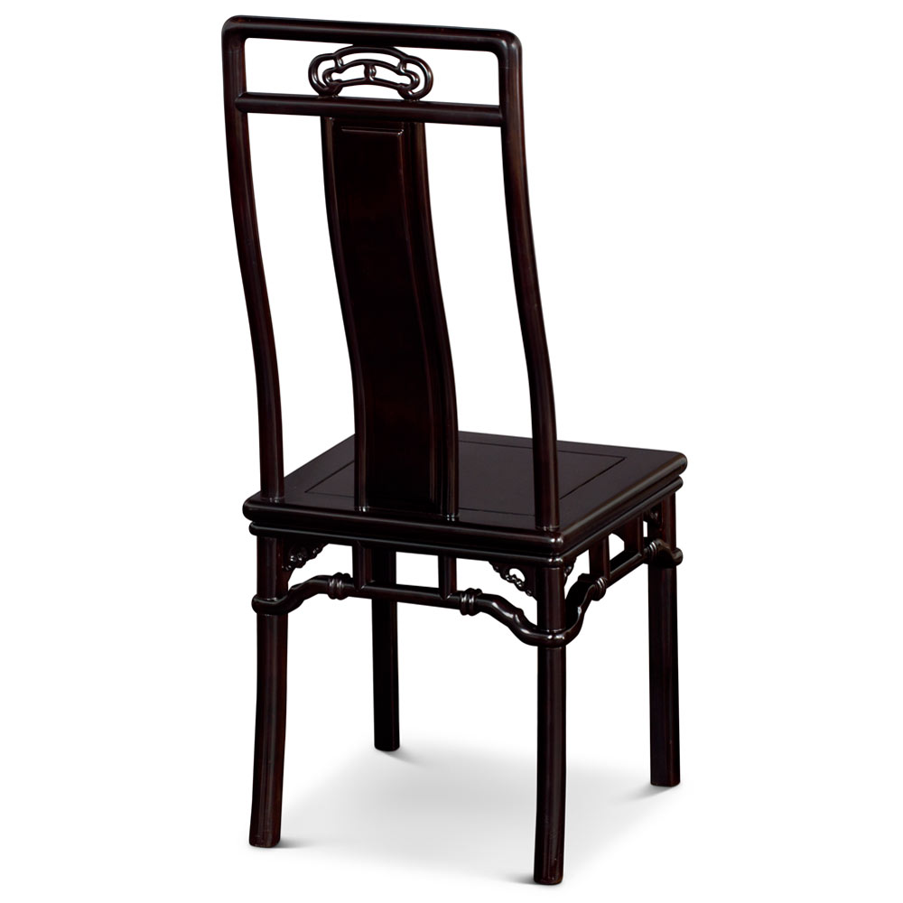 Black Ebony Chinese Ming Design Side Chair