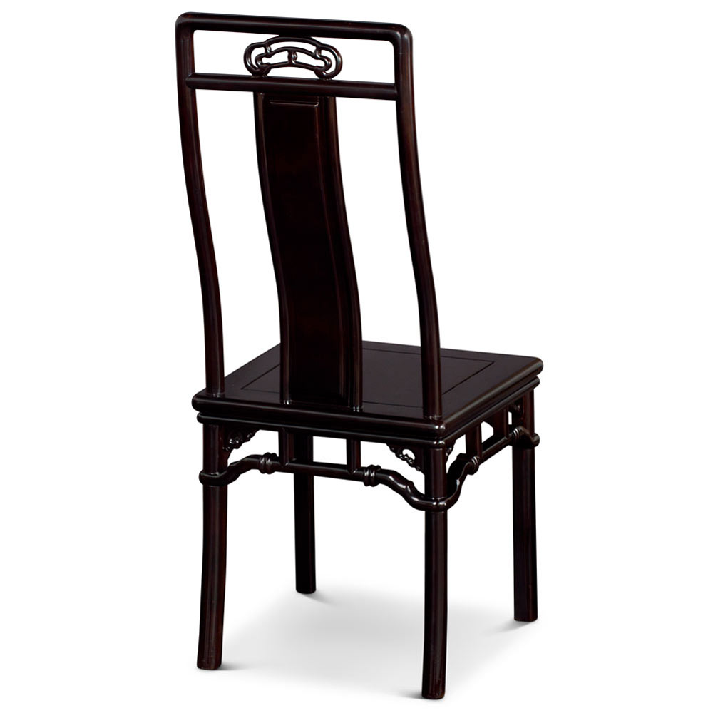 Black Ebony Chinese Ming Design Side Chair