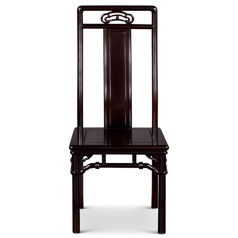 Black Ebony Chinese Ming Design Side Chair