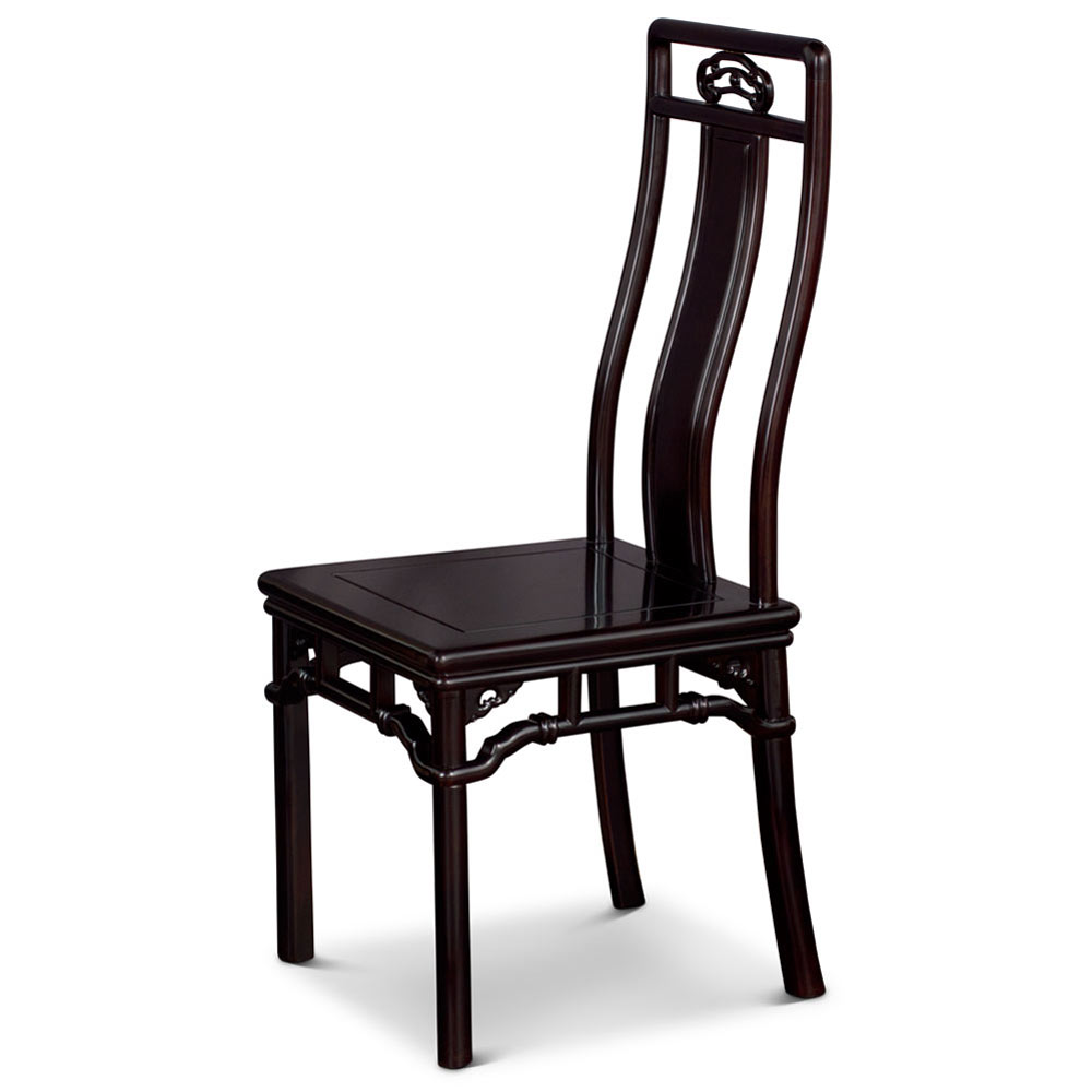 Black Ebony Chinese Ming Design Side Chair