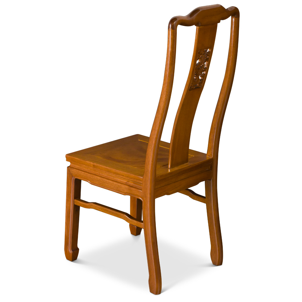 Natural Rosewood Dragon Oriental Chair