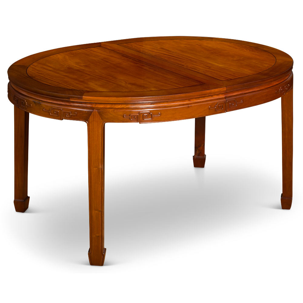 96in Natural Finish Rosewood Longevity Oval Dining Set with Eight Chairs - with FREE Inside Delivery
