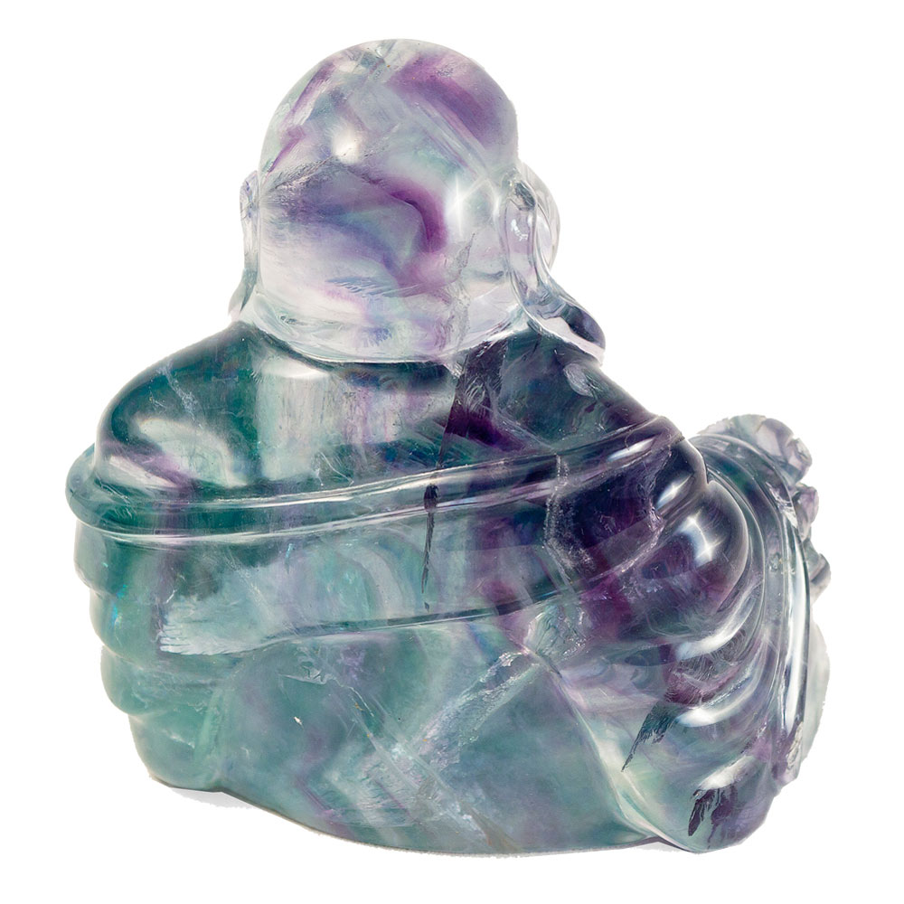 3.5 Inch Fluorite Happy Buddha Asian Figurine