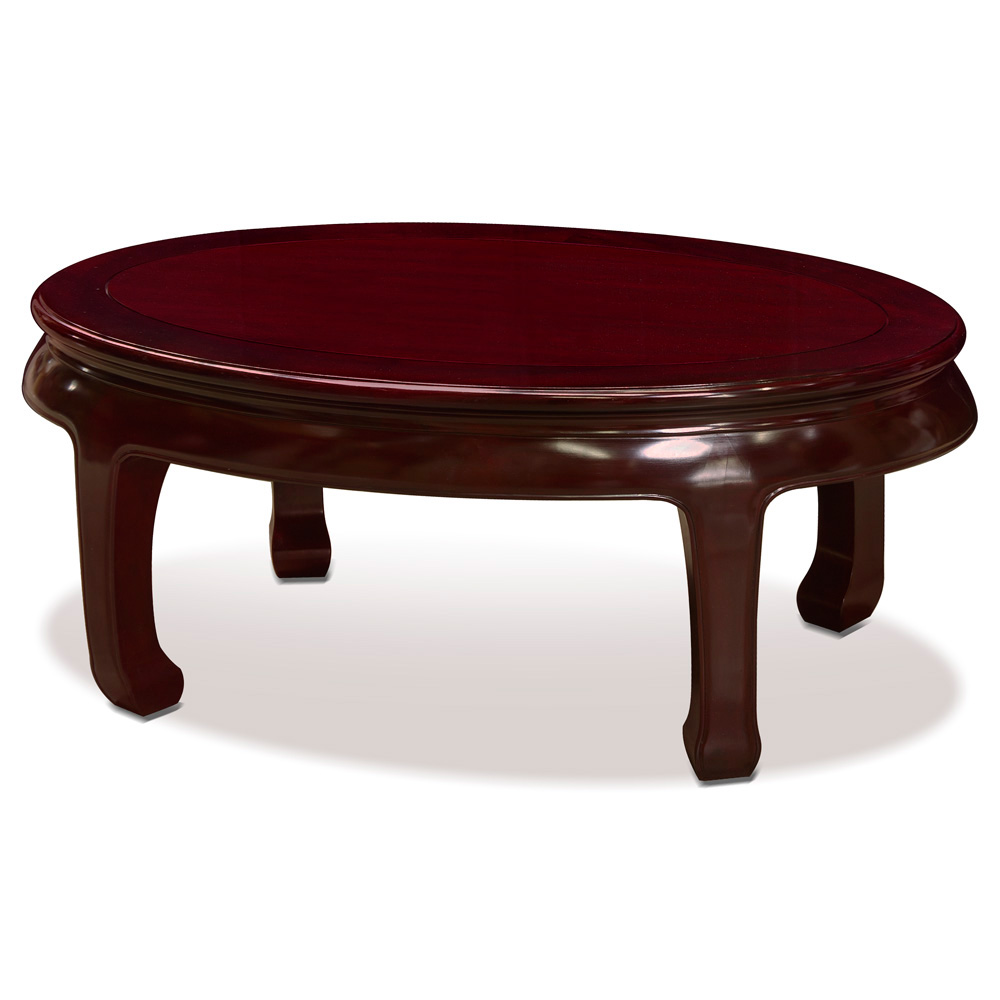 Rosewood Cho Style Oval Coffee Table