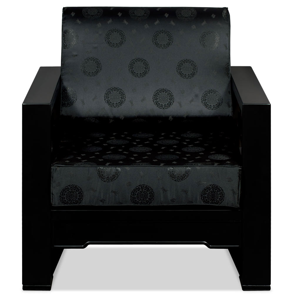 Black Elmwood Chinese Wang Zi Sofa Chair